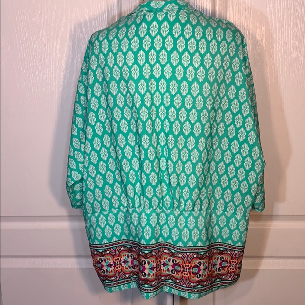 Kimono-multi colored geo print - Picture 2 of 8